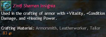 MMOJUGG Guild Wars 2 US Zintl Shaman Insignia Details View of Item Function and Use